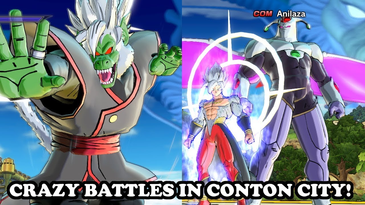 DESTROYING CONTON CITY! CRAZY BATTLES IN THE BIGGEST MAP! Dragon Ball Xenoverse 2 Mods