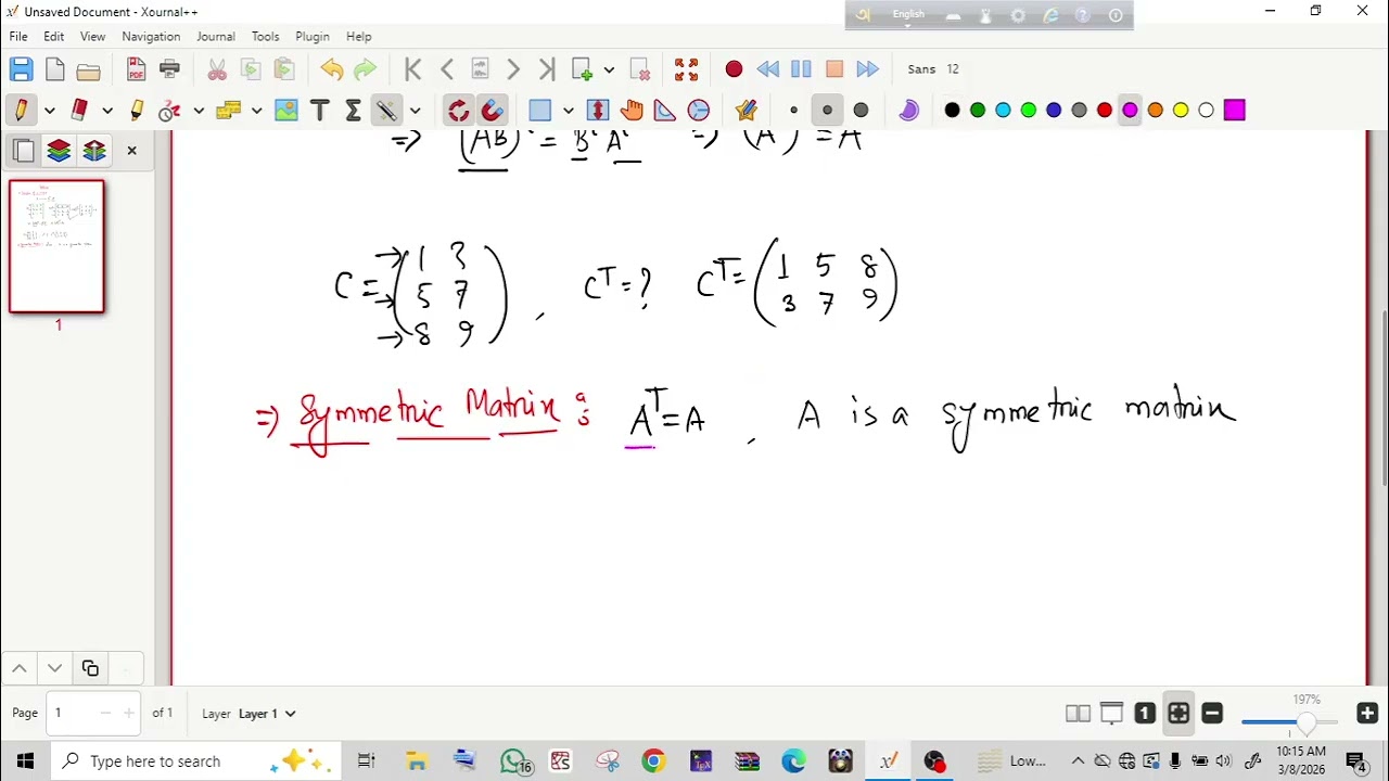 Class 04 Transpose, symmetric & Skew symmetric Matrix