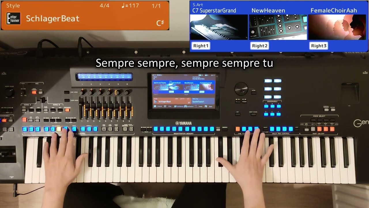 Yamaha Genos2: Al Bano and Romina Power - Sempre Sempre + lyrics