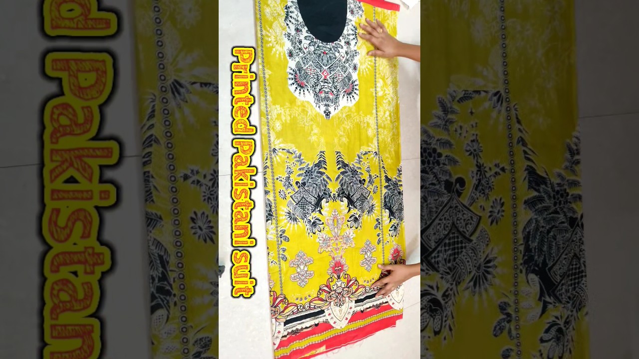 Printed Pakistani suit cutting , Detailed video is on YouTube channel @CutnStitchingStyles #shorts