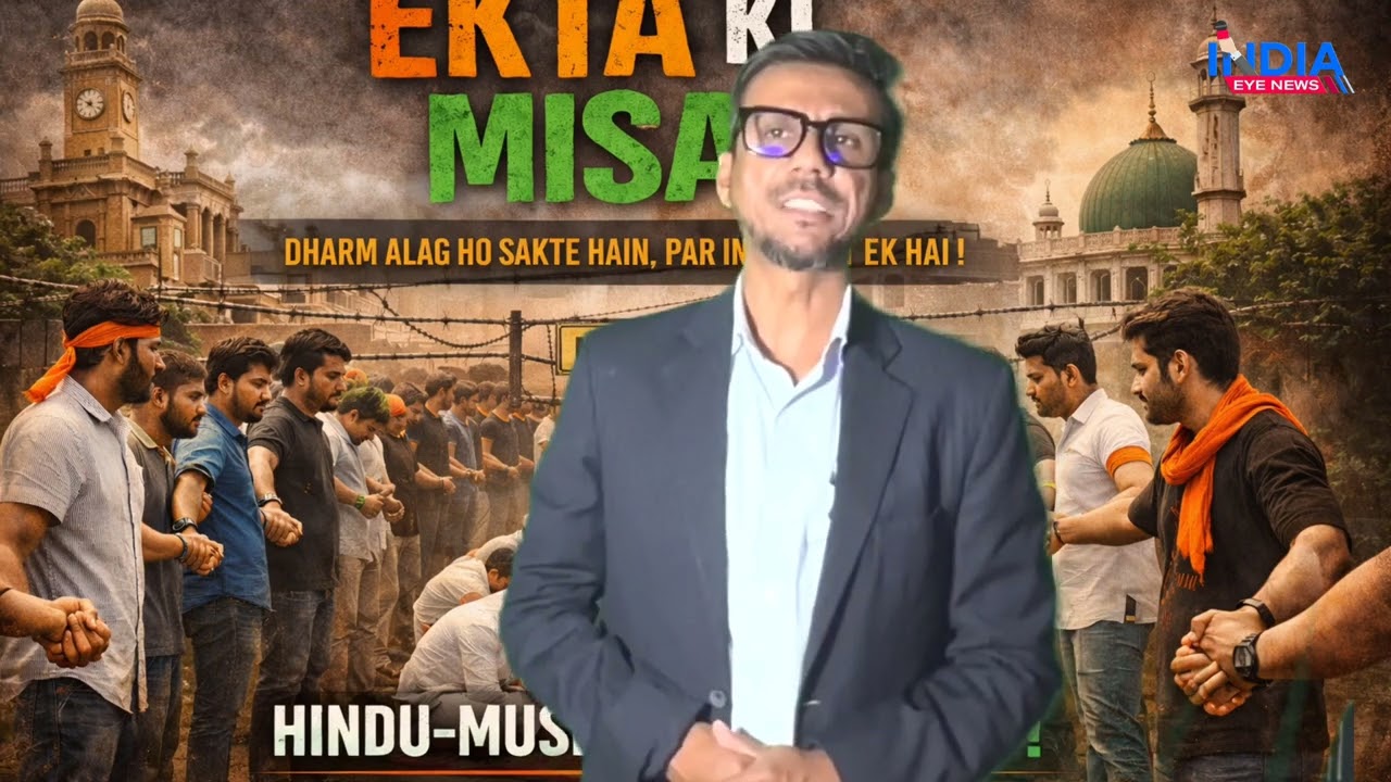 Lucknow University से एकता का पैगाम:Hindu छात्रों ने बनाई Human Chain,Muslim छात्रों ने Ada Ki Namaz