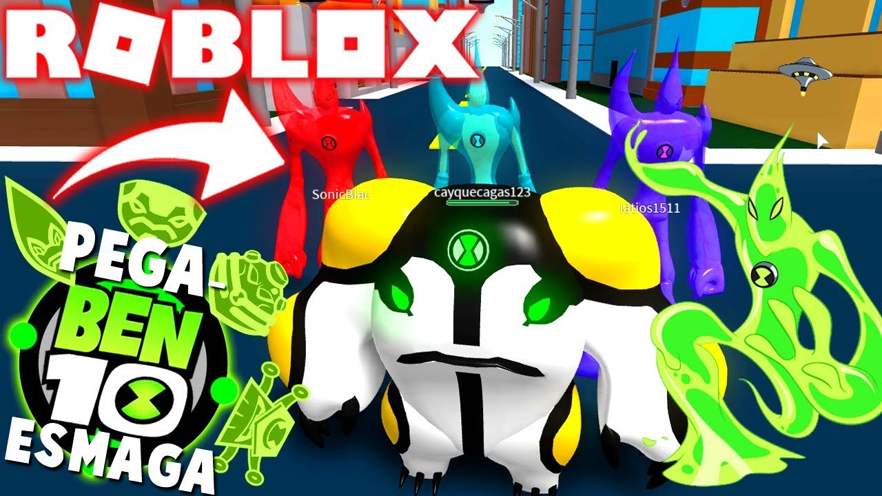ROBLOX ! BEN 10 - NOVA JOGO MINIGAME COM BOLA DE CANHÃO E GOSMA NO BEN 10 ARRIVAL OF ALIENS !