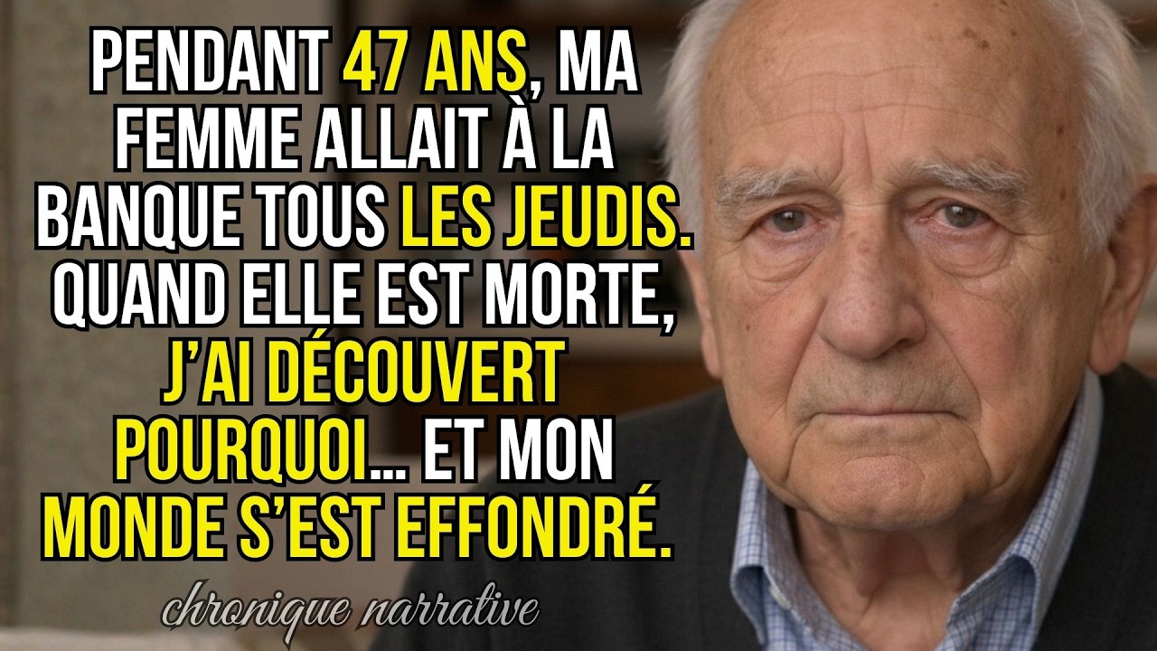 Pendant 40 ans, ma femme allait à la banque tous les jeudis. Quand elle est morte, j’ai découvert...