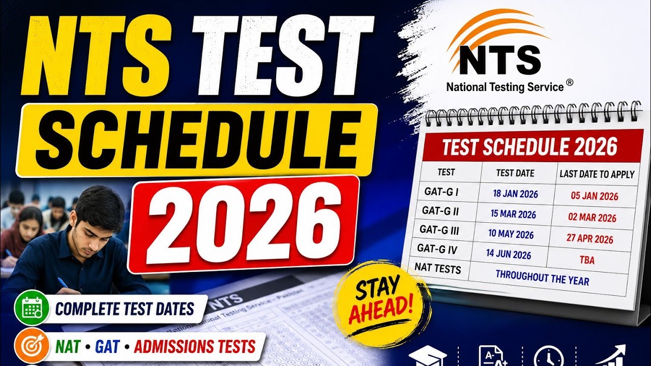 NTS TEST SCHEDULE 2026 | NAT/USAT/GAT TEST |  DR AWAIS GILLANI ACADEMY