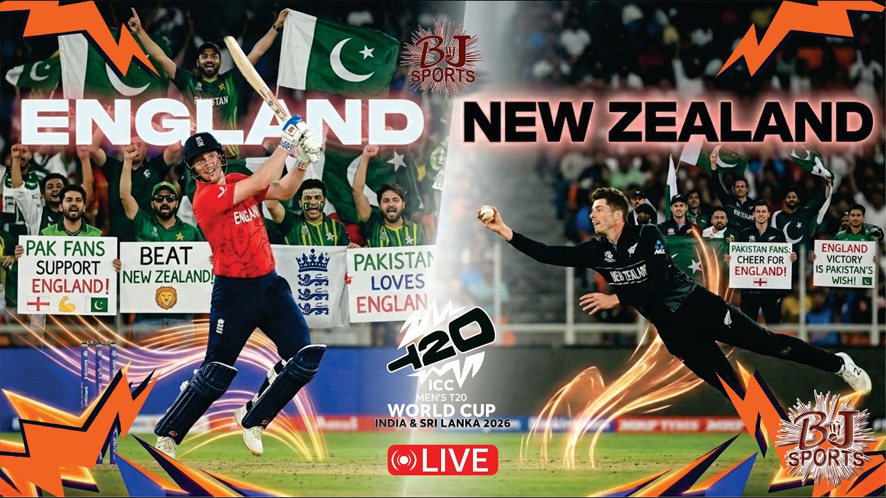 Live: England vs New Zealand Super 8 Match | T20 World Cup 2026 | PAK Celebrates ENG Win?