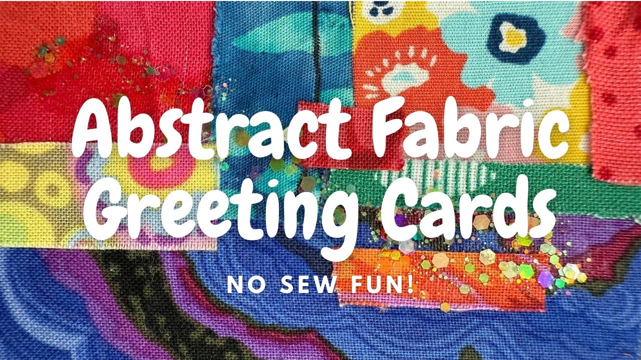 Abstract Fabric Collage Card