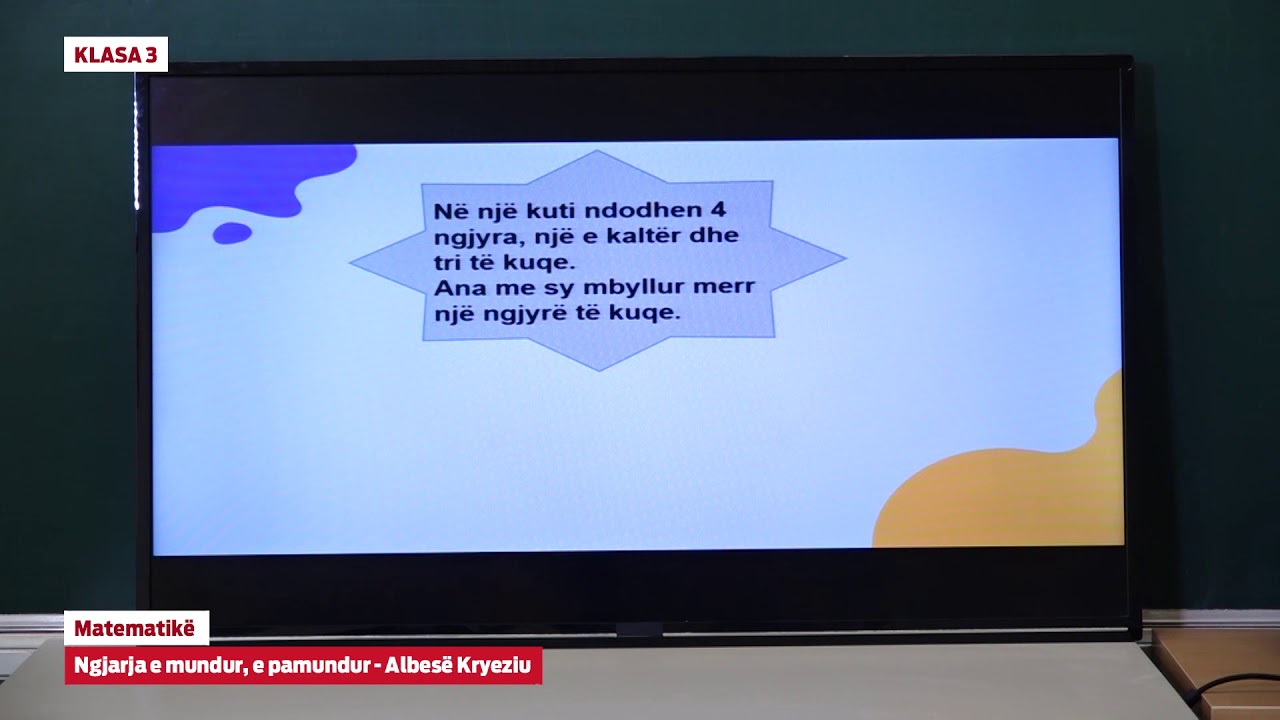 e Mesimi Klasa 3 - 3051 Matematikë - Ngjarja e mundur, e pamundur