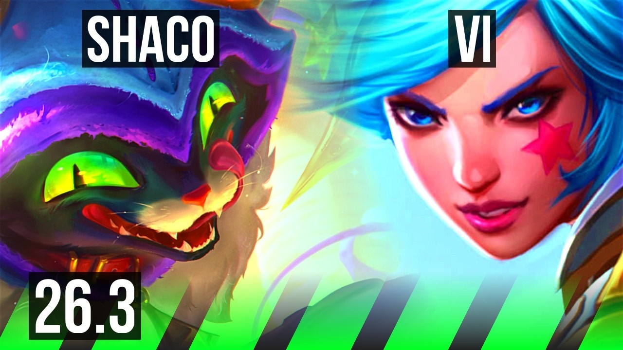 SHACO vs VI (JGL) | 67K damage | KR Diamond | 26.3
