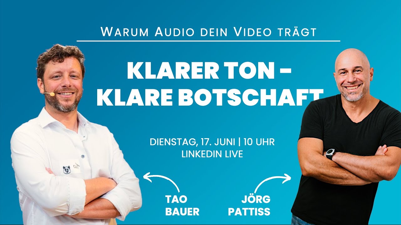 Klarer Ton, klare Botschaft: Warum Audio dein Video trägt