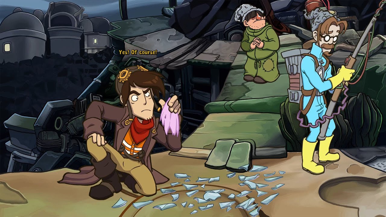 Deponia Doomsday Walkthrough #3 - Shard, Elephant's skin, Rocket, Dart, Beard, Rotten Fruit Game