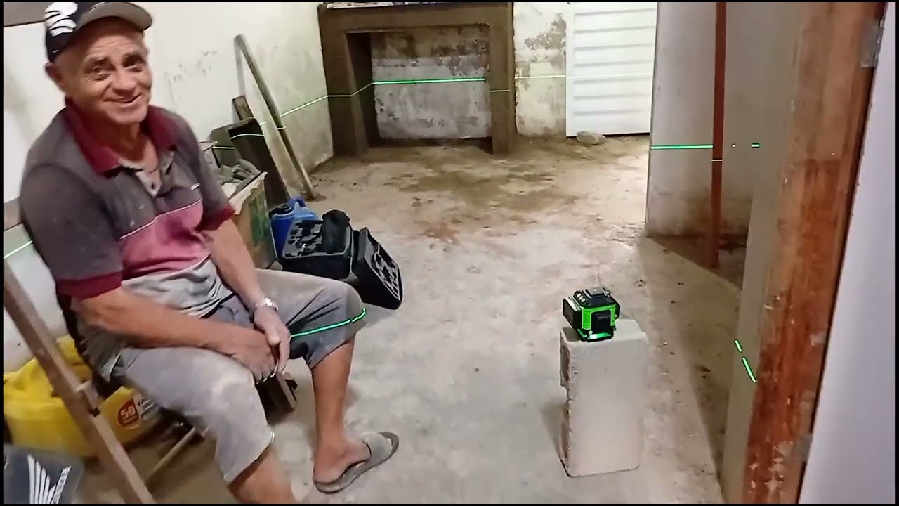 Papai ficou admirado,com o nível a lazer. Coloquei as pias