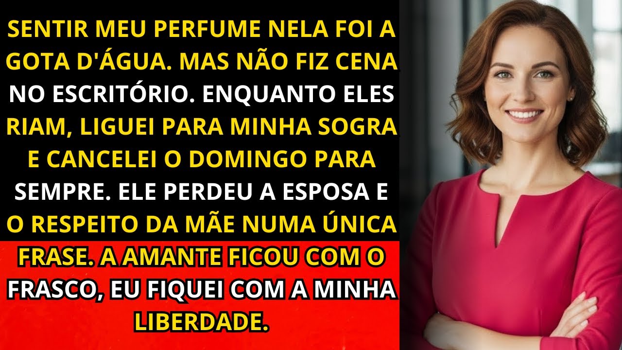 Enquanto ela usava meu perfume no escritório dele, eu explicava pra mãe dele que ele não voltaria...