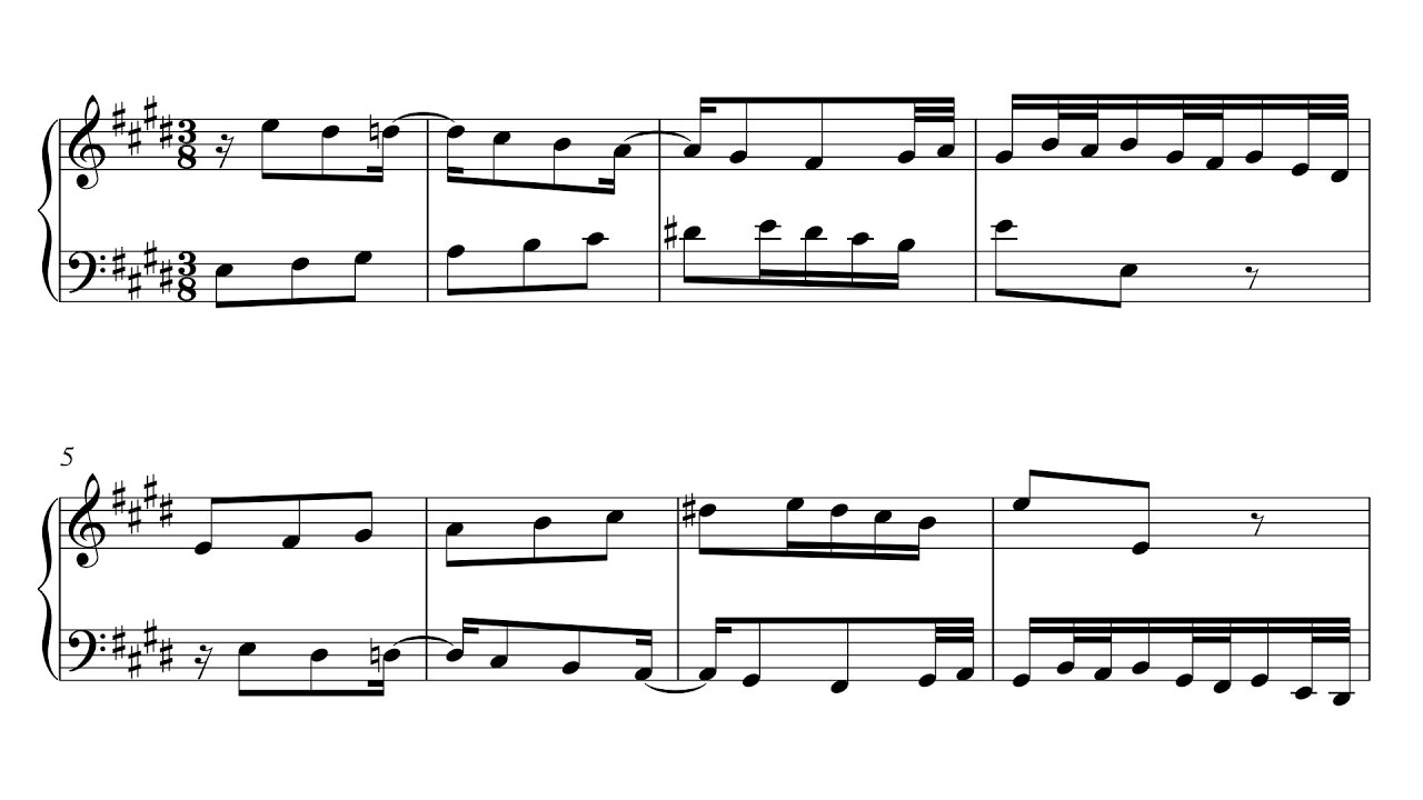 Bach: Invention 6 in E Major, BWV 777 (Urtext Edition)