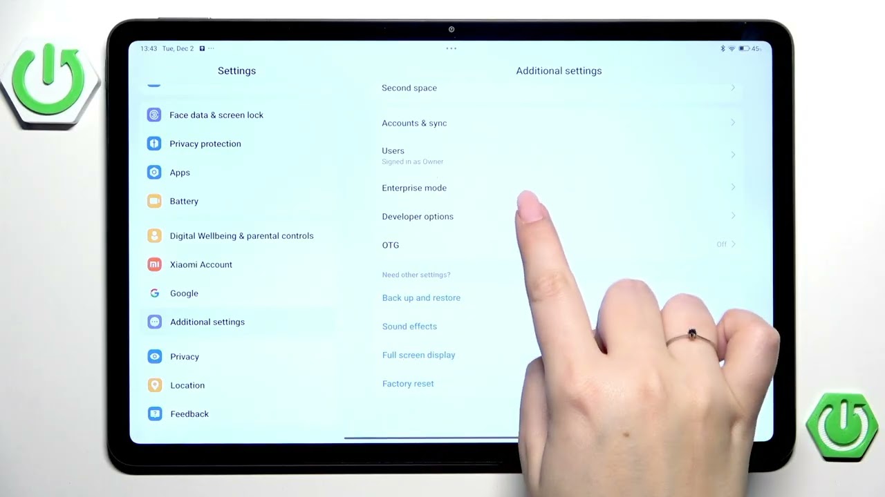 POCO Pad M1 &mdash; включение или отключение автоматического обновления системы