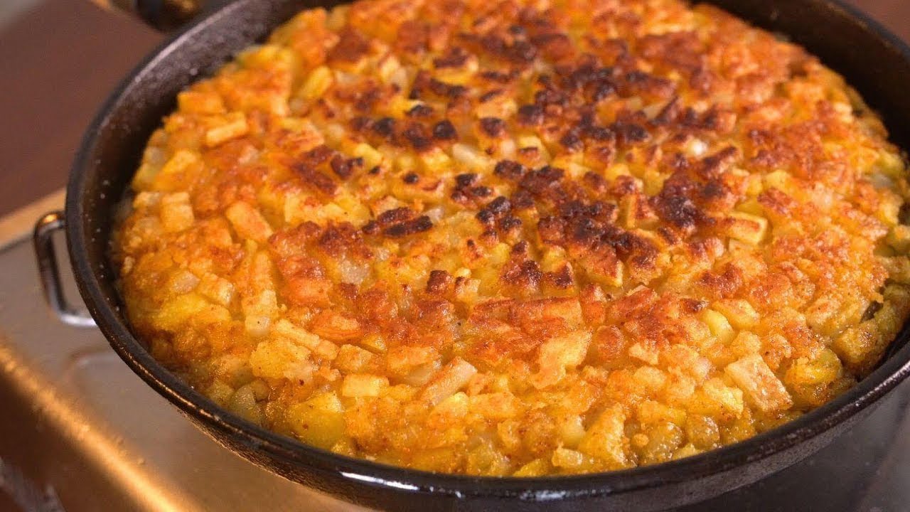 Eggless! ONLY 1 potato! Incredible “NO EGG” Spanish Potato Omelette   Vegan + Gluten Free