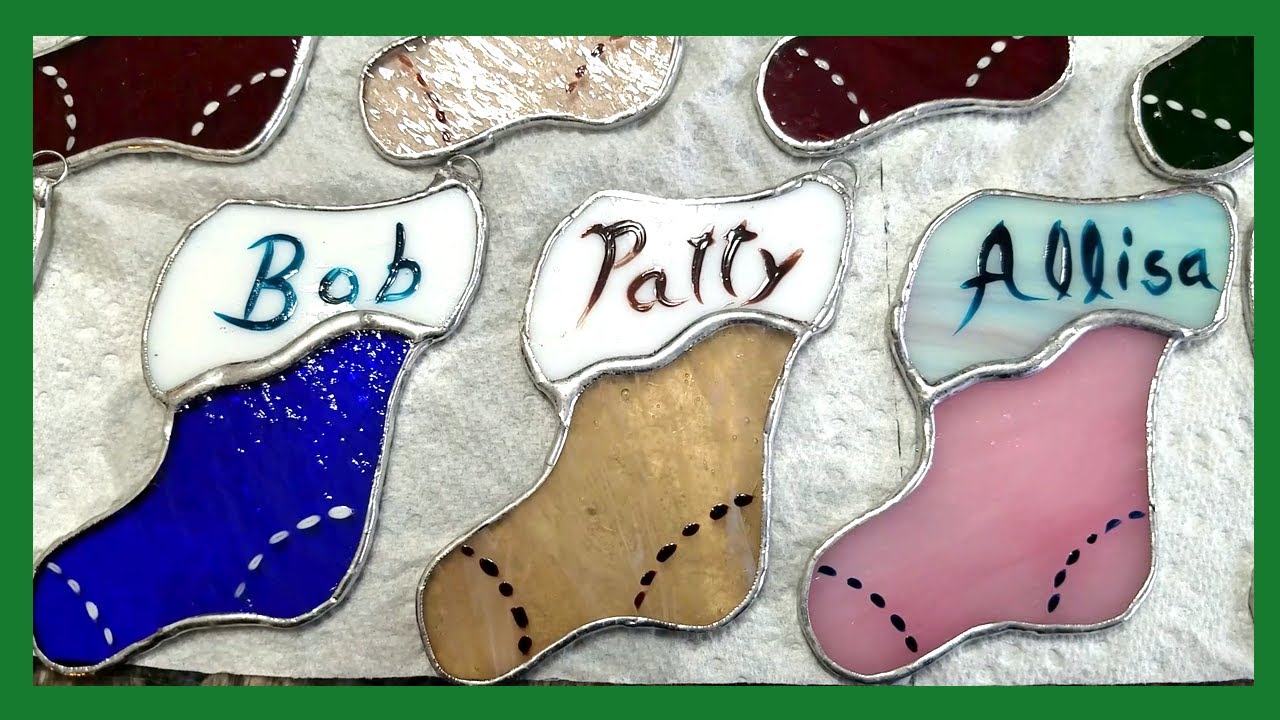 How to do Stained Glass for Beginners- Easy Christmas Stocking Ornament