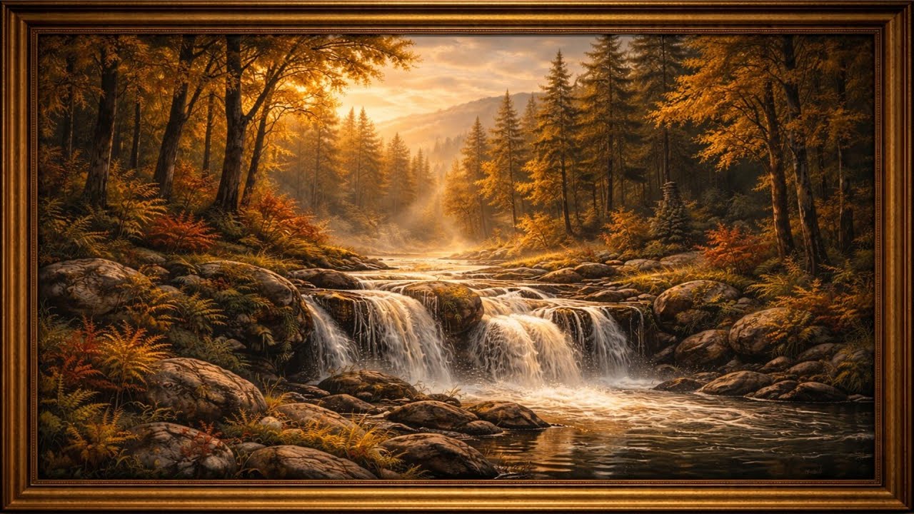 Golden Forest III 🌳  | Timeless Golden Hour Forest for Deep Relaxation | 4K Calm Nature Art