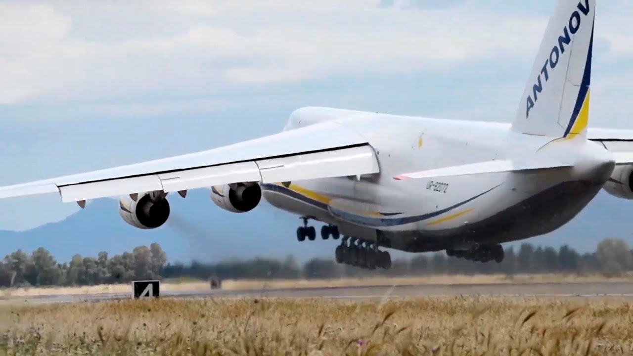 ANTONOV An-124: Stunning Takeoffs and Landings ✈️ #Aircraft #Aviation