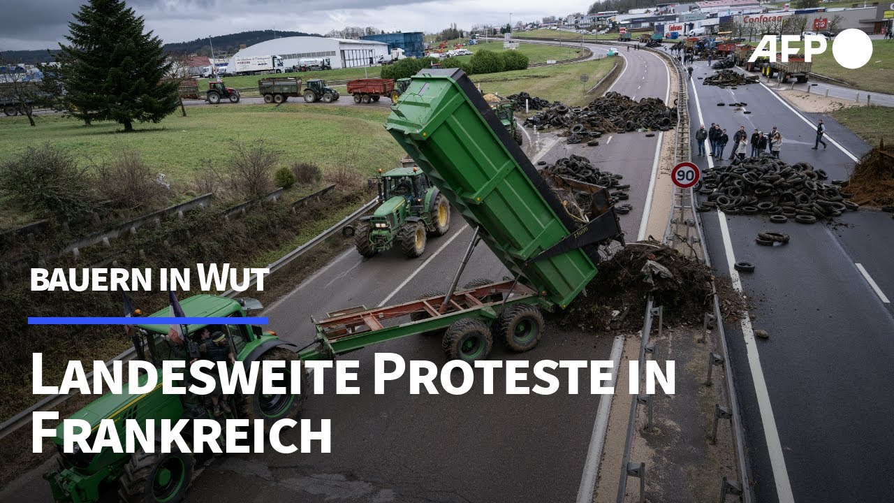 Massive Bauernproteste auch in Frankreich | AFP