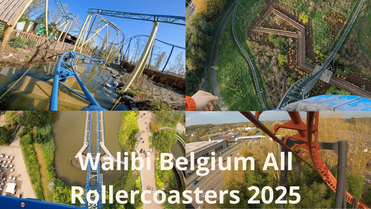Walibi Belgium ALL Rollercoaster, 2025 edition 🎢 | HD 60FPS