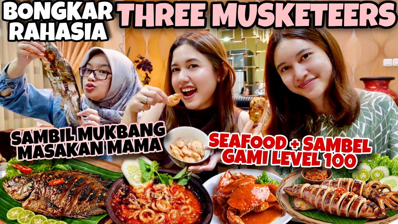 BONGKAR AIB & MUKBANG SEAFOOD SAMBAL LEVEL 100 BUATAN MAMA!! Ft Three Musketeers