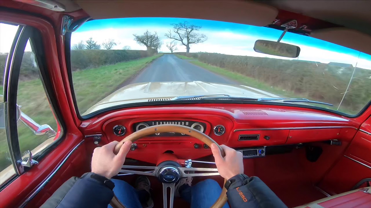 1965 Ford F100 302 V8 Pickup - POV Test Drive | Huge Upgrades
