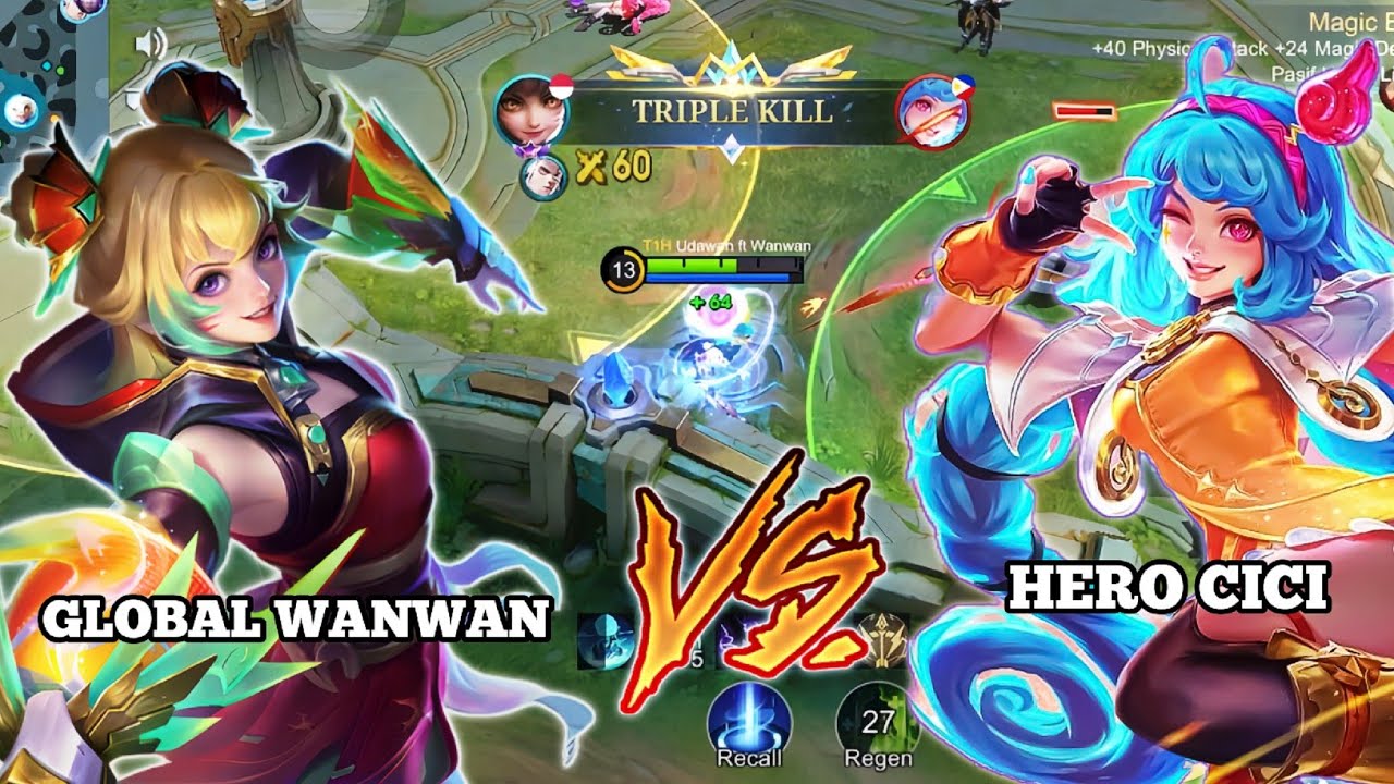 SEGINI DOANG HERO CICI? HERO BARU KOK GA OP? KETEMU WANWAN MALAH JADI KERUPUK! WANWAN TOP GLOBAL