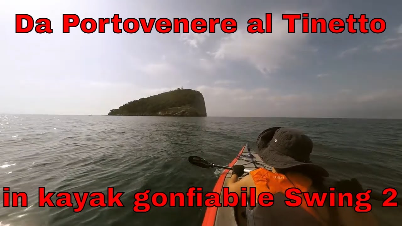 Pagaiamo da Portovenere alla Palmaria con il nostro kayak gonfiabile Swing 2