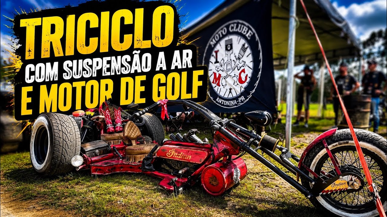 TRICICLO COM MOTOR DE GOLF E SUSPENSÃO A AR