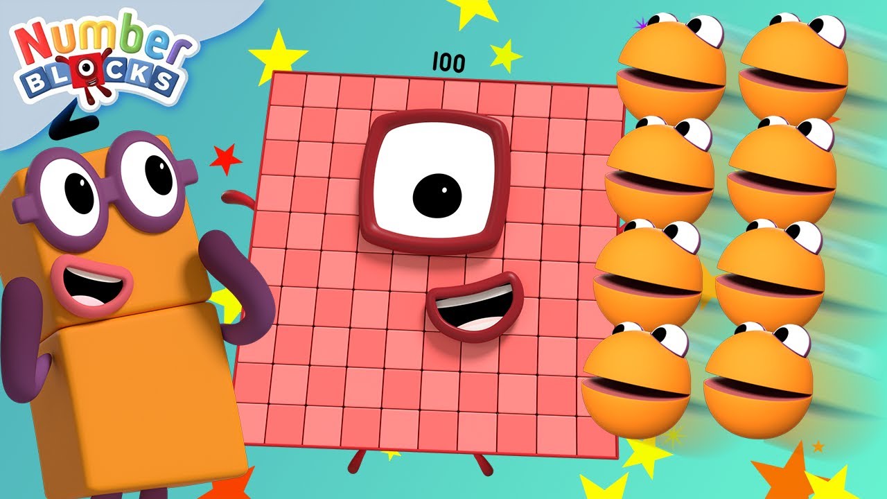 Numberblocks | Number Fun | Numberblobs Counting to one hundred in twos
