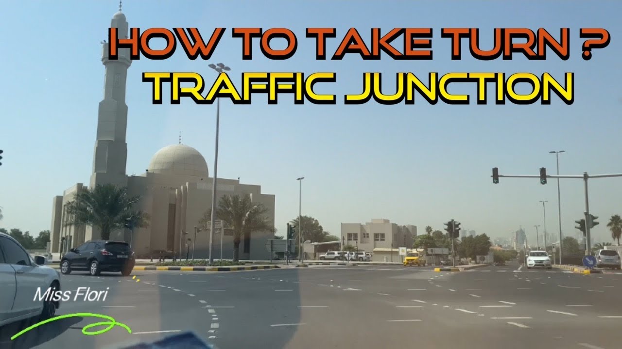 TRAFFIC JUNCTIONS in Sharjah basic learning || Which lane for going RIGHT STRAIGHT LEFT and UTURN