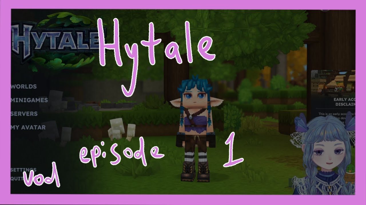 [hytale ] [1] checking out hytale, also still recovering from sickness!