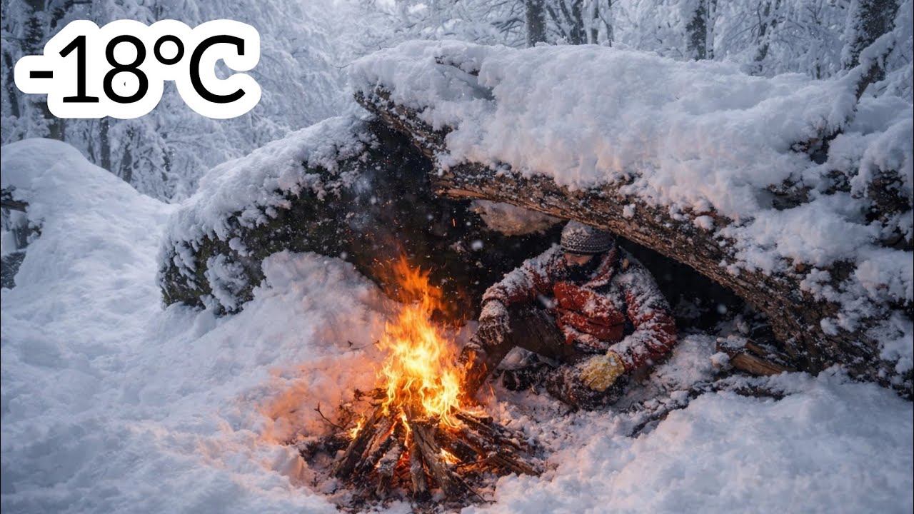 Can I Survive 2 Days Alone in a -18°C Blizzard under a tree trunk?