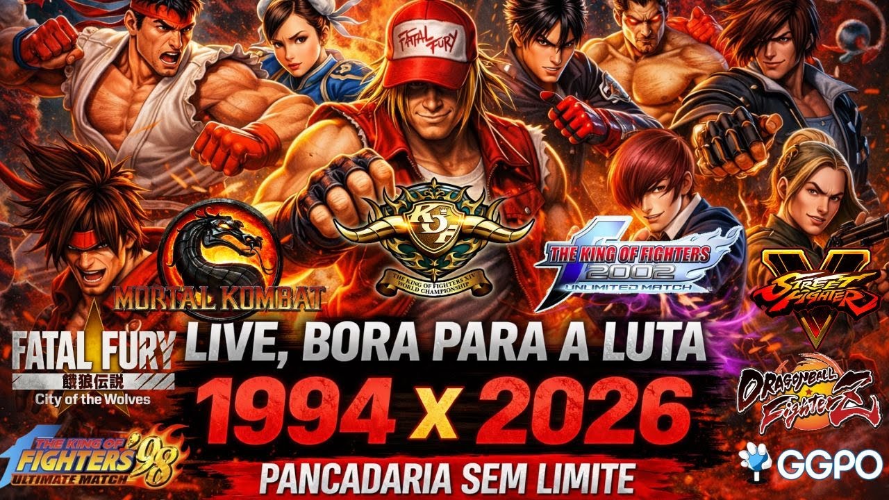 LIVE, BORA PARA A LUTA 1994 X 2026 PANCADARIA SEM LIMITE SEM DESENROLO! 👍🏼