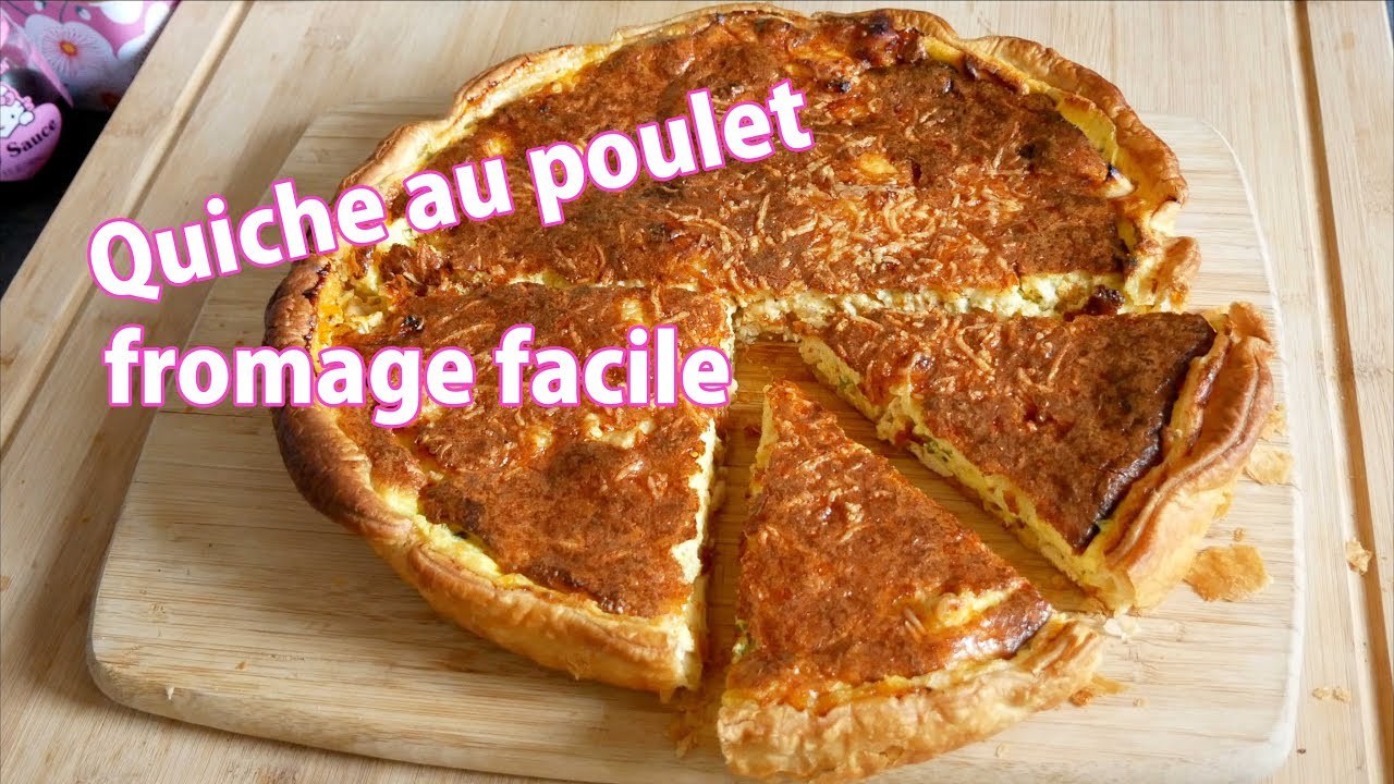 Quiche poulet fromage FACILE et RAPIDE 🧀