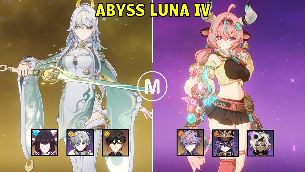C2 Zibai Lunar Cristalize & C0 Varesa Overload - Spiral Abyss Luna IV Genshin Impact
