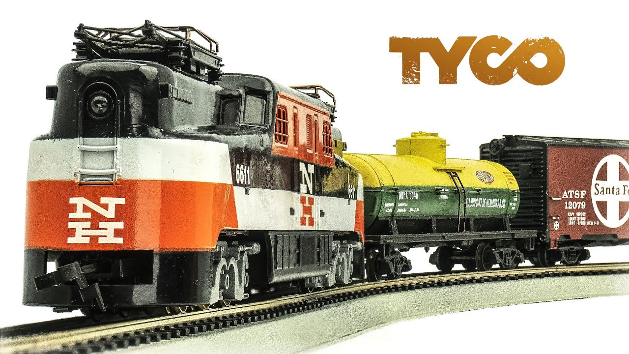 Vintage Tyco HO-Scale GG-1 New Haven Locomotive & Tyco Cars Electric Model Train Set Unboxing