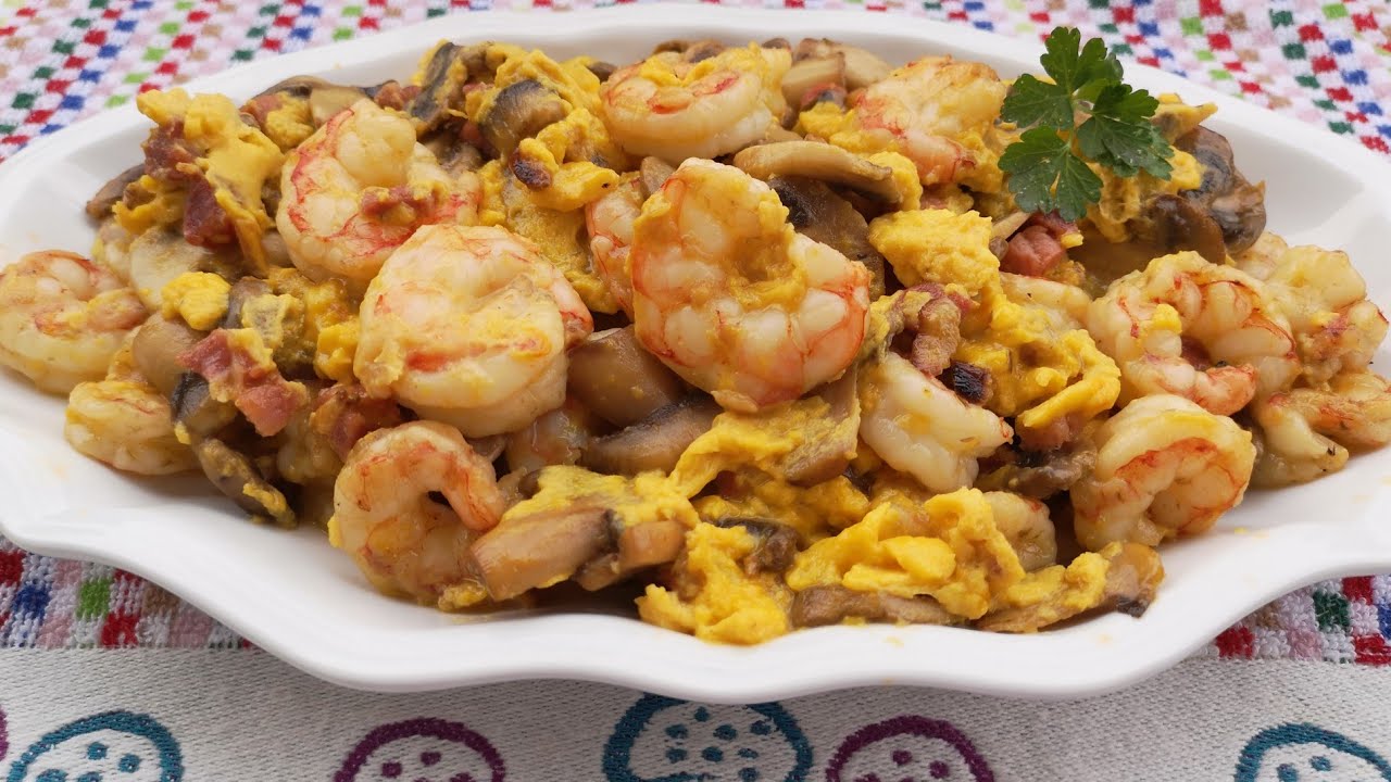 #revuelto REVUELTO DE GAMBONES, CHAMPIÑONES Y JAMÓN // BEATRIZ COCINA