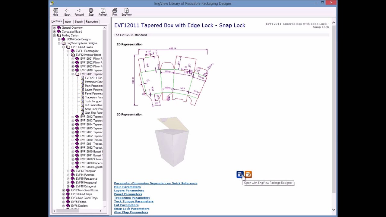 Library of Packaging Designs | EngView software for packaging | v.6