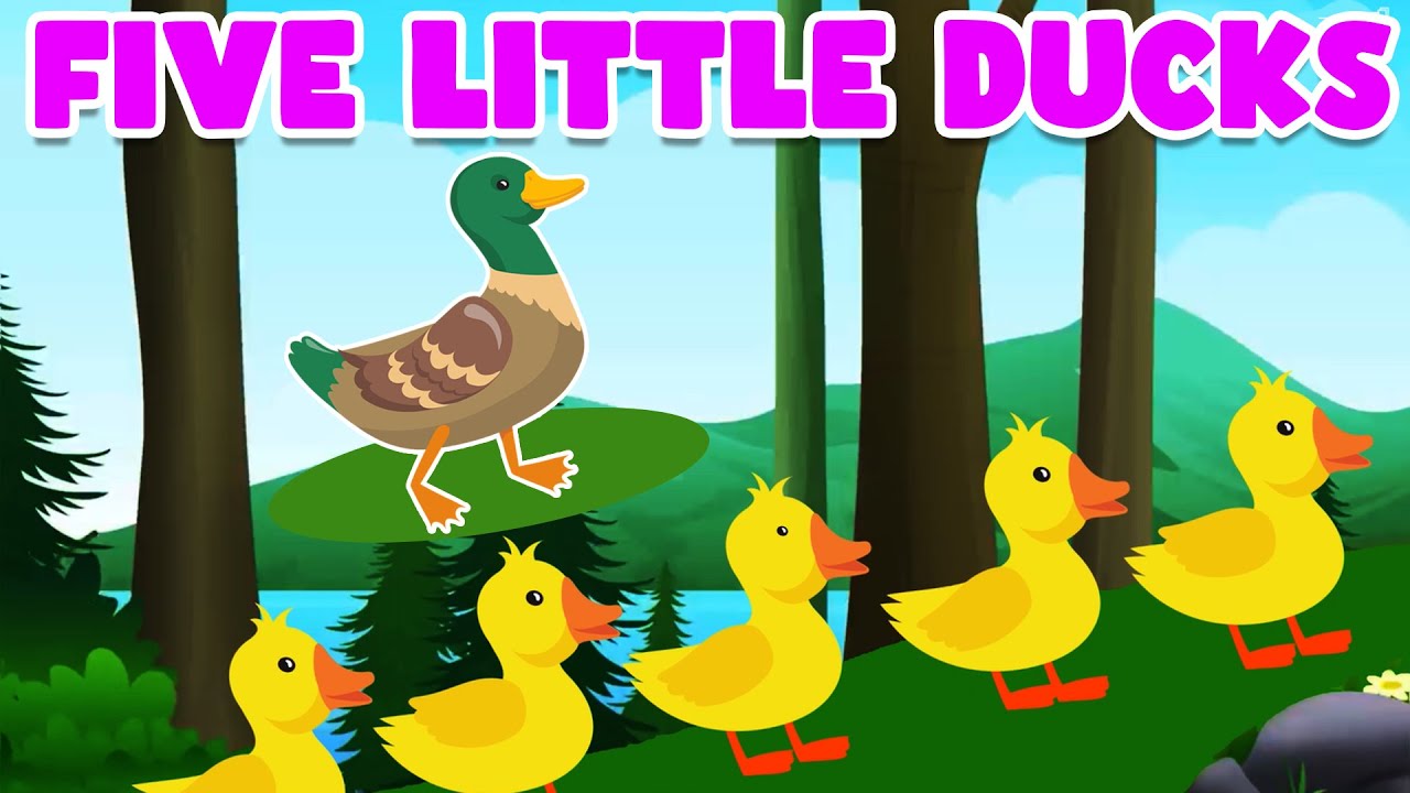 🦆 5 Little Ducks | Five Little Ducks | Kids Songs | Quack | Nursery Rhymes Kindergarten & Toddlers