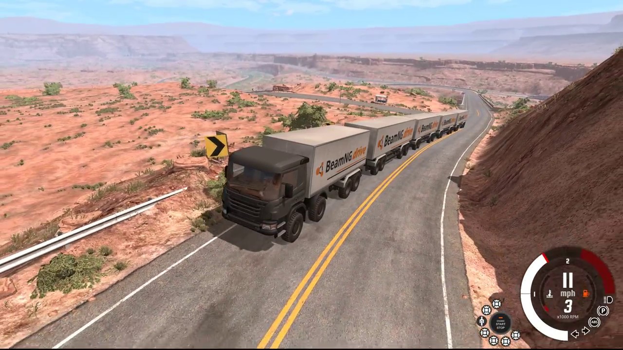 BeamNG Drive: - LONG ROAD TRAIN