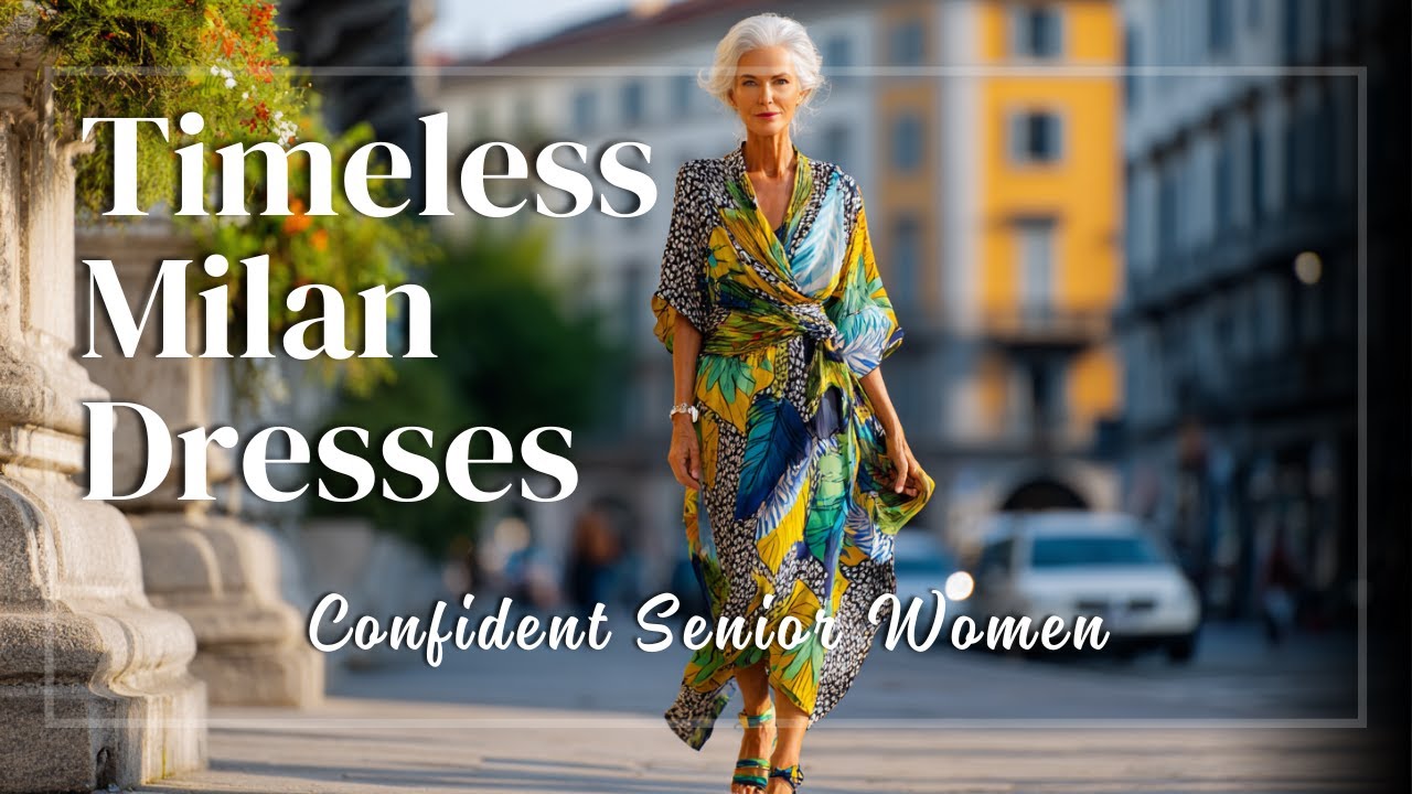 Milan elegance for senior women 👗 sophisticated dress trends with modern brilliance