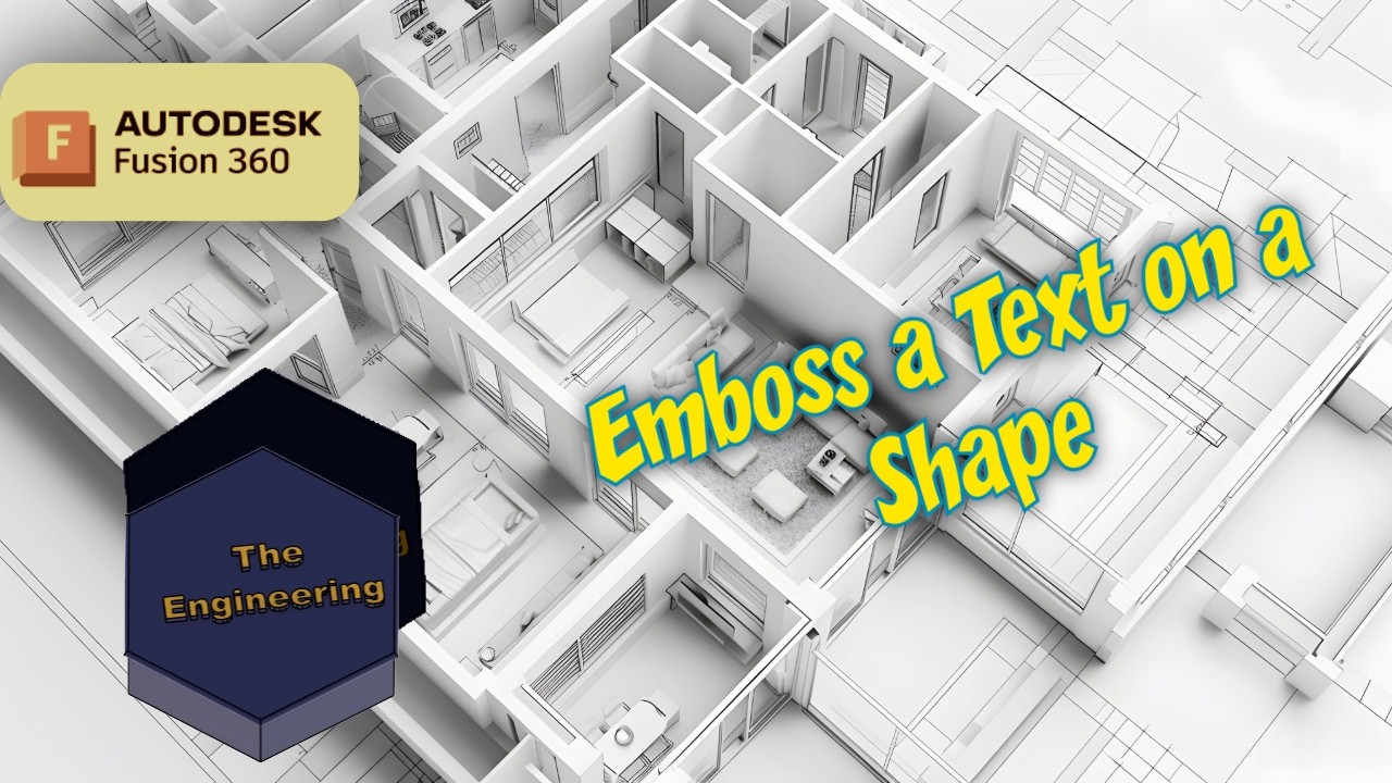 How you Emboss a text on any shape in Fusion 360 #fusion360 #3dmodelingsoftware