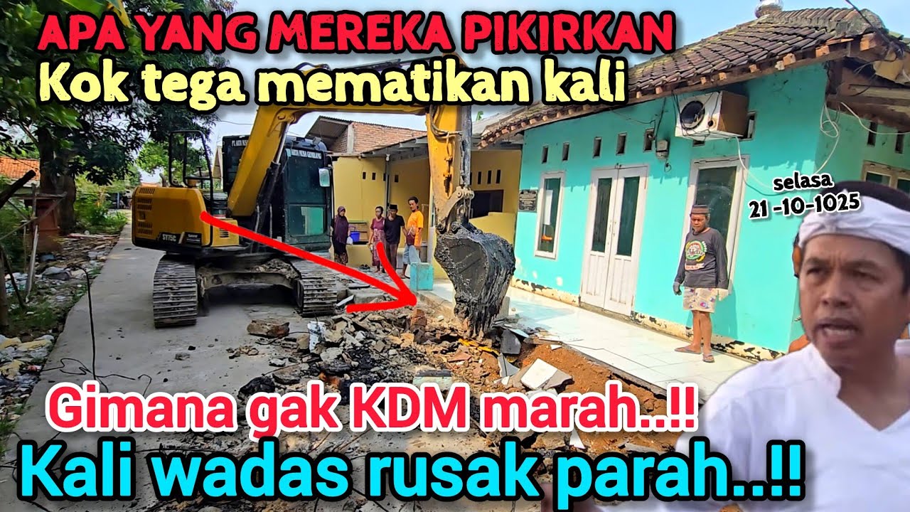 PENGGUSURAN BANGLI 500 RUMAH MENGERIKAN❗️INI JUGA TAK KALAH , MEMATIKAN KALI IRIGASI WADAS KARAWANG 