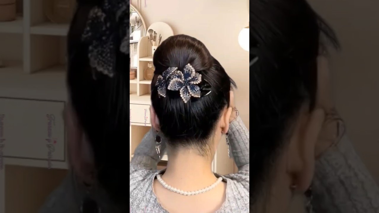 Peinado elegante f&aacute;cil y r&aacute;pido #peinados #elegante #style #night #hairstyle #beautiful #viral #diy