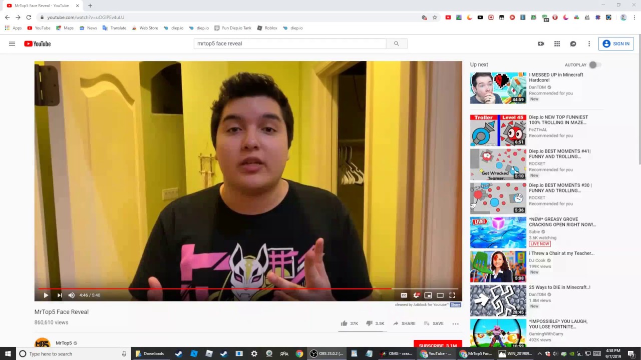MrTop5 Face Reveal