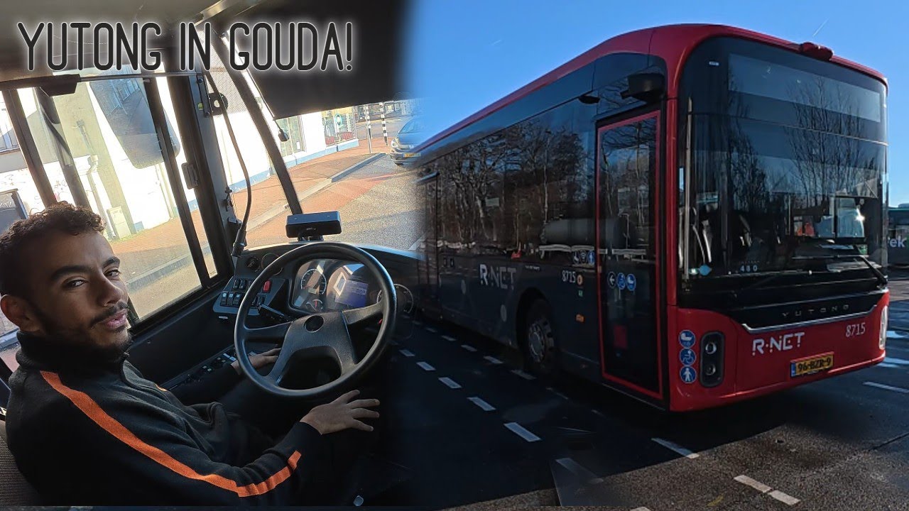 EEN 15 METER YUTONG OP GOUDA GESPOT!  EN DE EERSTE BUS VAN DE DAG RIJDEN  #bus #yutongbus