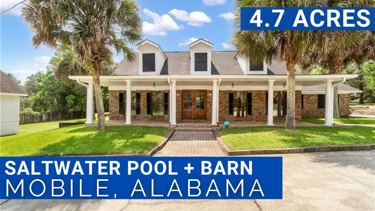Home for Sale on 5 ACRES in Mobile, Alabama