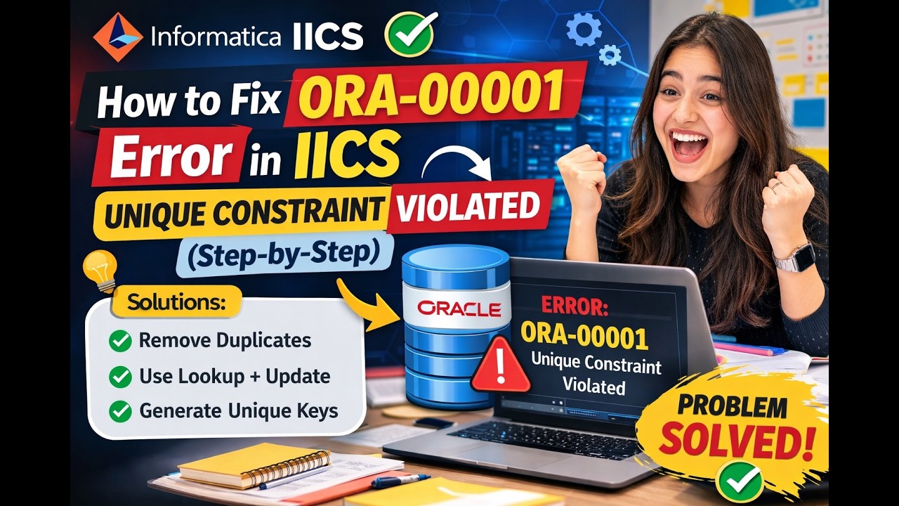 Как исправить ошибку ORA-00001 в IICS | Нарушение уникального ограничения (пошаговая инструкция) ...