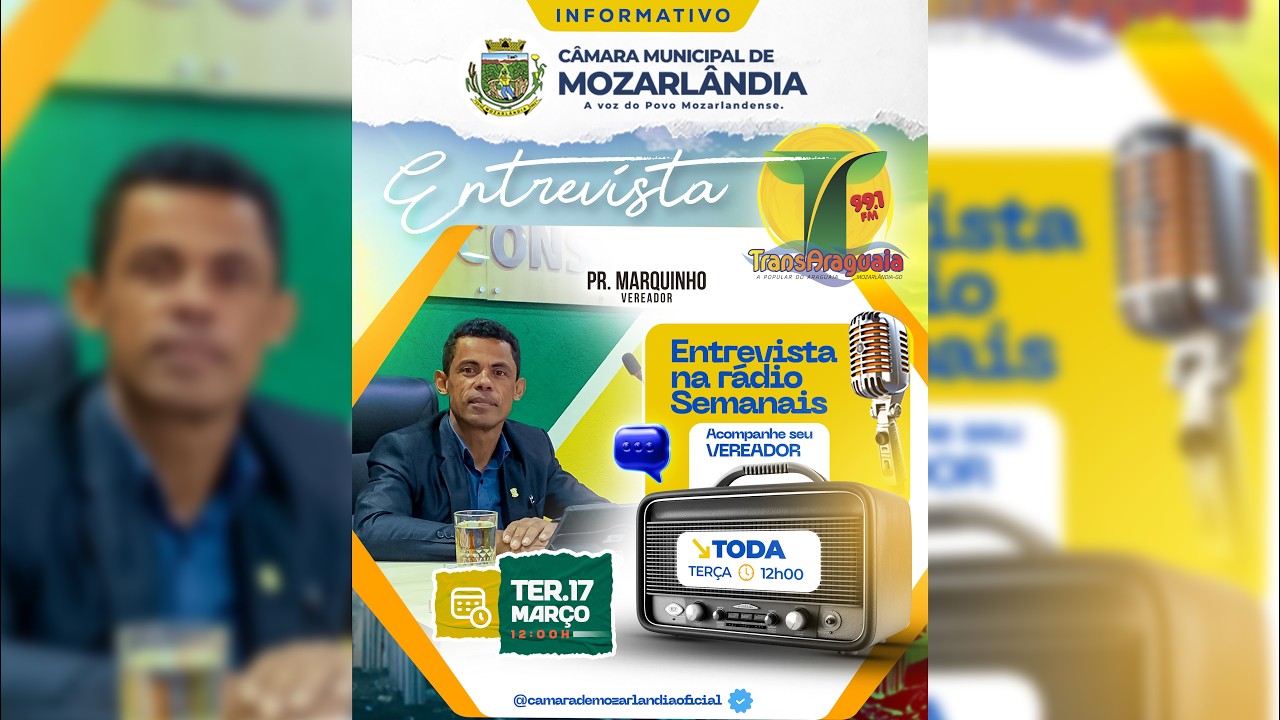 🔴 AO VIVO | Entrevista Rádio Vereador Pastor Marquinhos